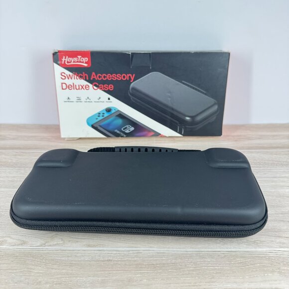 HeysTop Nintendo Switch OLED Hard Shell Travel Case Black w/ Box - Picture 2 of 5